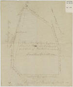 Pencil-drawn plan of Franklin, Connecticut, land, showing boundaries, which Jacob Hazen sold to Eli Hartshorn..