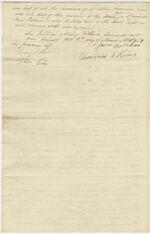 Signature page of a hand-written lease of James Burnham's farm to Christopher Holmes.