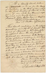 Handwritten legal document, signed by the clerk of the New London County County Court appointing Joseph Williams as Overseer of the Indians.