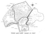 Map of Cedar Lake Farm showing Caples family as neighbors