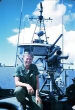 1LT Mattison on Vietemese Patrol boat