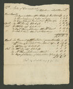 Bills of Costs, Tories Cases, 1778, page 1